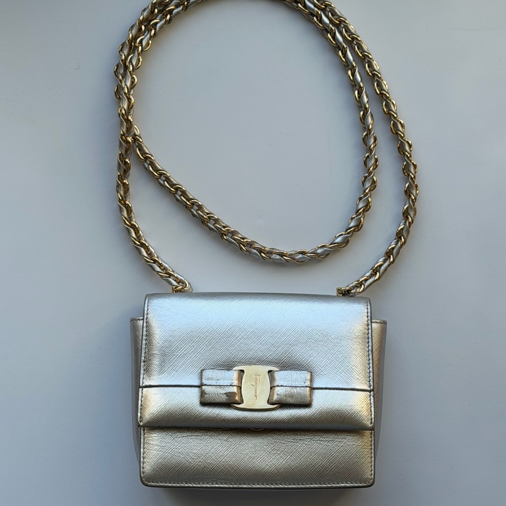 Salvatore Ferragmo Vara Bow Evening Bag
